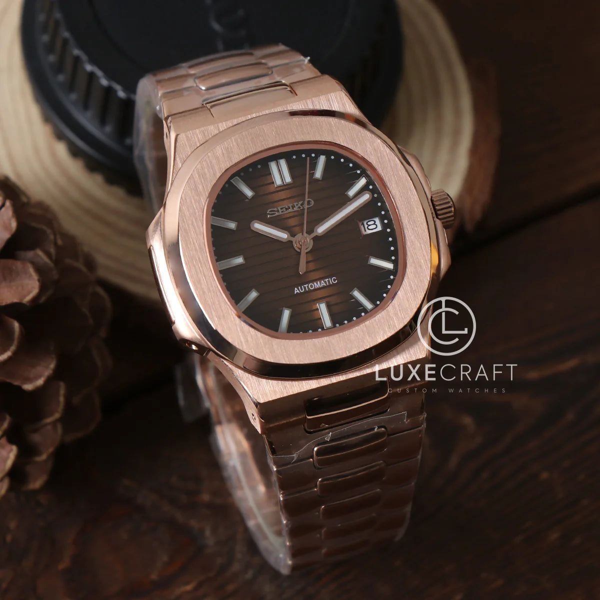 NAUTIKO ROSE GOLD BROWN