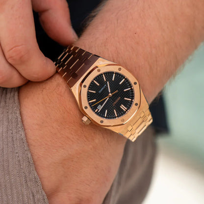 ROYAL SEIKOAK ROSE GOLD BLACK